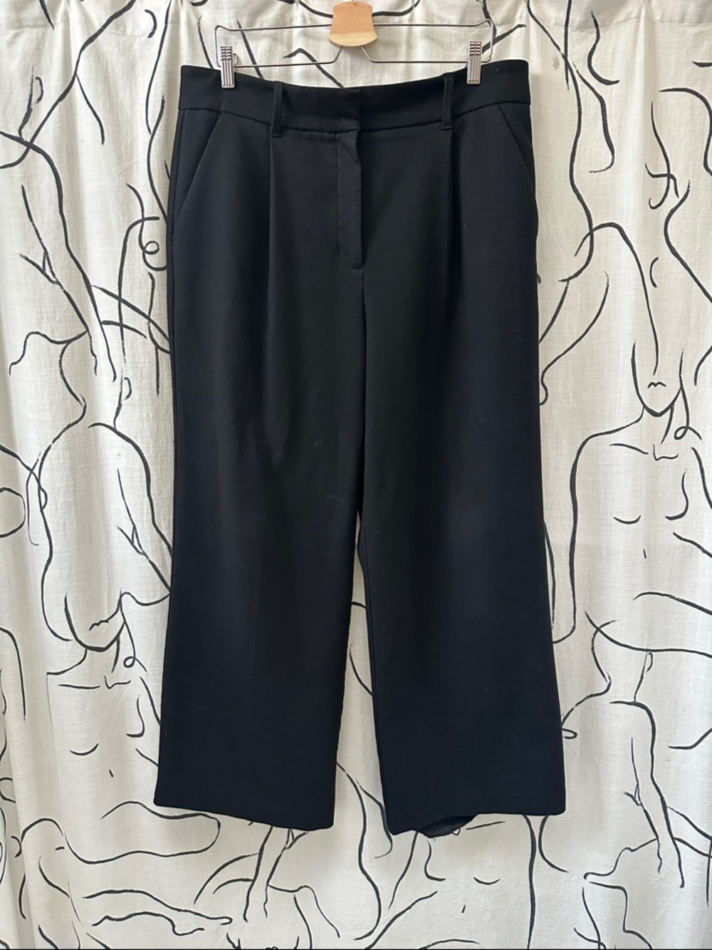 OAK + FORT Black High-Waist Trousers